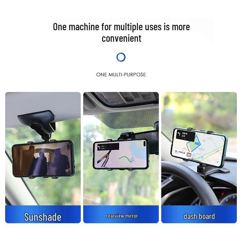 Rotating Dashboard Clip-on Car Phone Holder