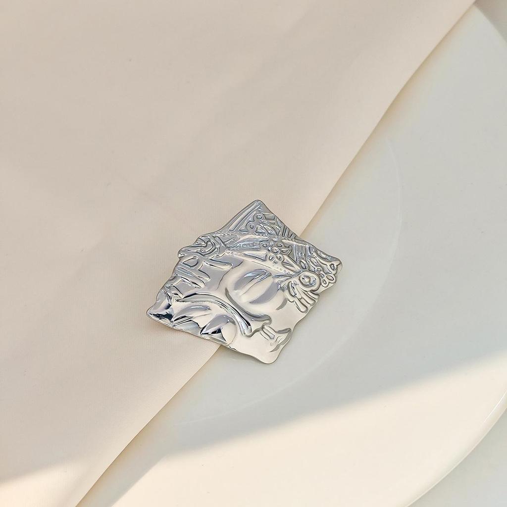 Kreatywna broszka Anioł Słonecznik i Plisowany Orzeł - Pin ze stali nierdzewnej