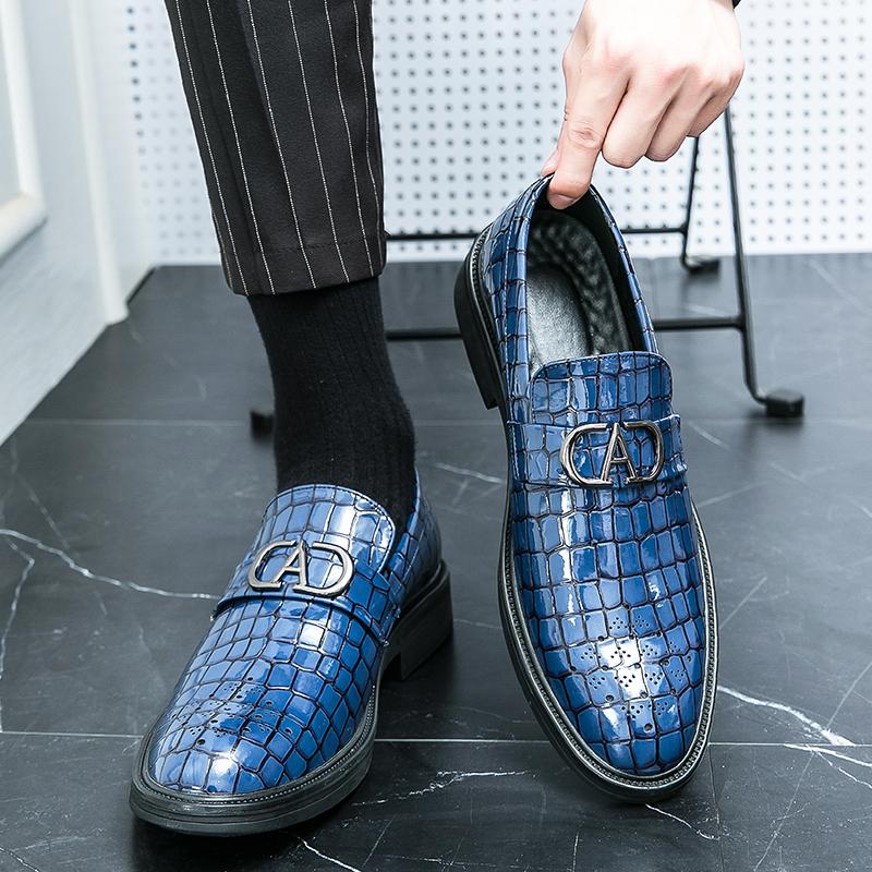 New Men's Fashion INS British Style Casual Leather Shoes Driving Wedding Shoes Mocassins