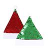 Festive Green Sequin Christmas Hat Double Sided Santa Cap Holiday Party Accessory for Family Friends Gift Ideas