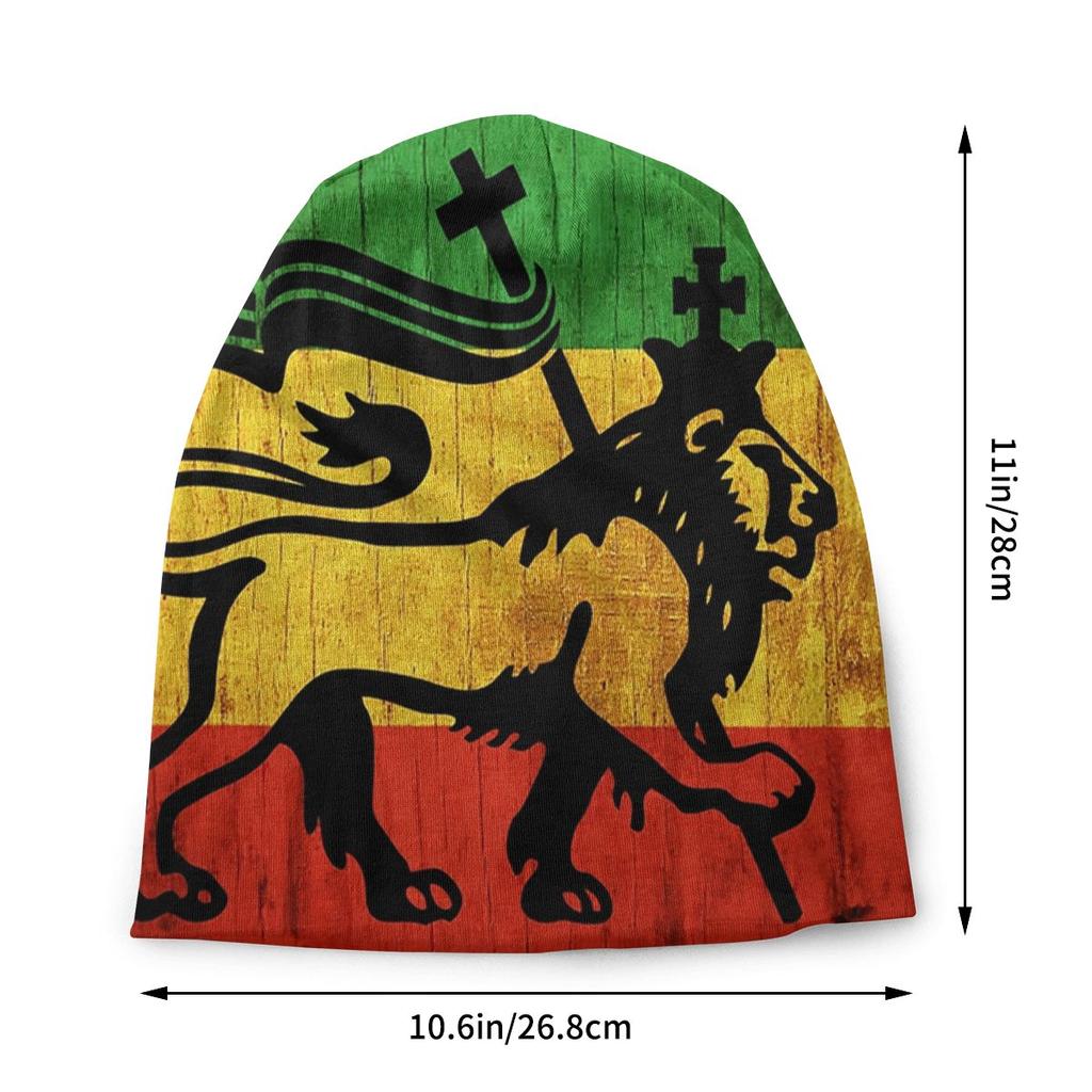 Winter Warm Lion Of Judah Reggae Rastafarian Flag Bonnet Femme Slouchy Beanie Hat Cool Ski Skullies Beanies Caps for Unisex Women