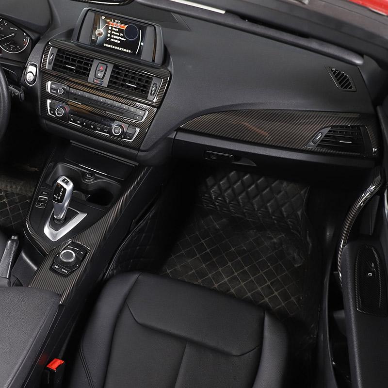 ABS Carbon Fiber Car Center Control Interior Decoration Sticker For BMW 1 2 Series F20 F21 F22 F23 2012-2018 Car Accessories