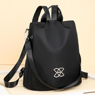 Zaino Multifunzionale di Tendenza alla Moda Temperamento Monospalla e Doppio Spalla Borsa Femminile Borsa in Tessuto di Nylon