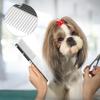 Pet Comb for Dogs and Stainless Double Comb for Grooming and Shedding Double-toothed Cats, Anti-Static, Steel, Multi-Function, Non-Slip, (Black)