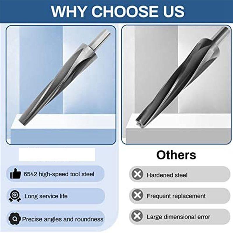 ABBY-6542 High Speed Tool Steel Tapered Ball Joint Reamer Reamer Tool With Shank,1-1/2 Inches Per Foot