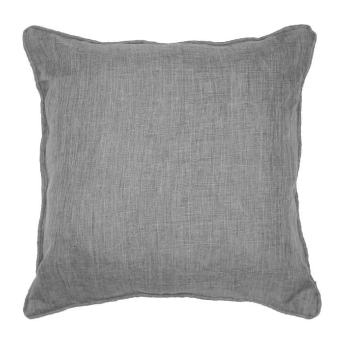 Coussin - Chambray - Newton - 60x60 cm - Uni Gris - 100% Polyester