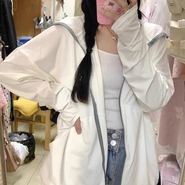 Women's 2025 Ice Silk Hooded UV Protection Summer Cardigan Jacket