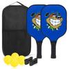 Pickleball-Shot Cartoon Animal Beach Rackets Outdoor Sports 40-Hole Pickleball Glass Fiber Suction Ball Set