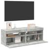 Fernsehschrank Mit LED-Licht 2 Stück, Klappaufbewahrung Fernsehschrank, Aufbewahrungssideboard, 60x35x40 Cm