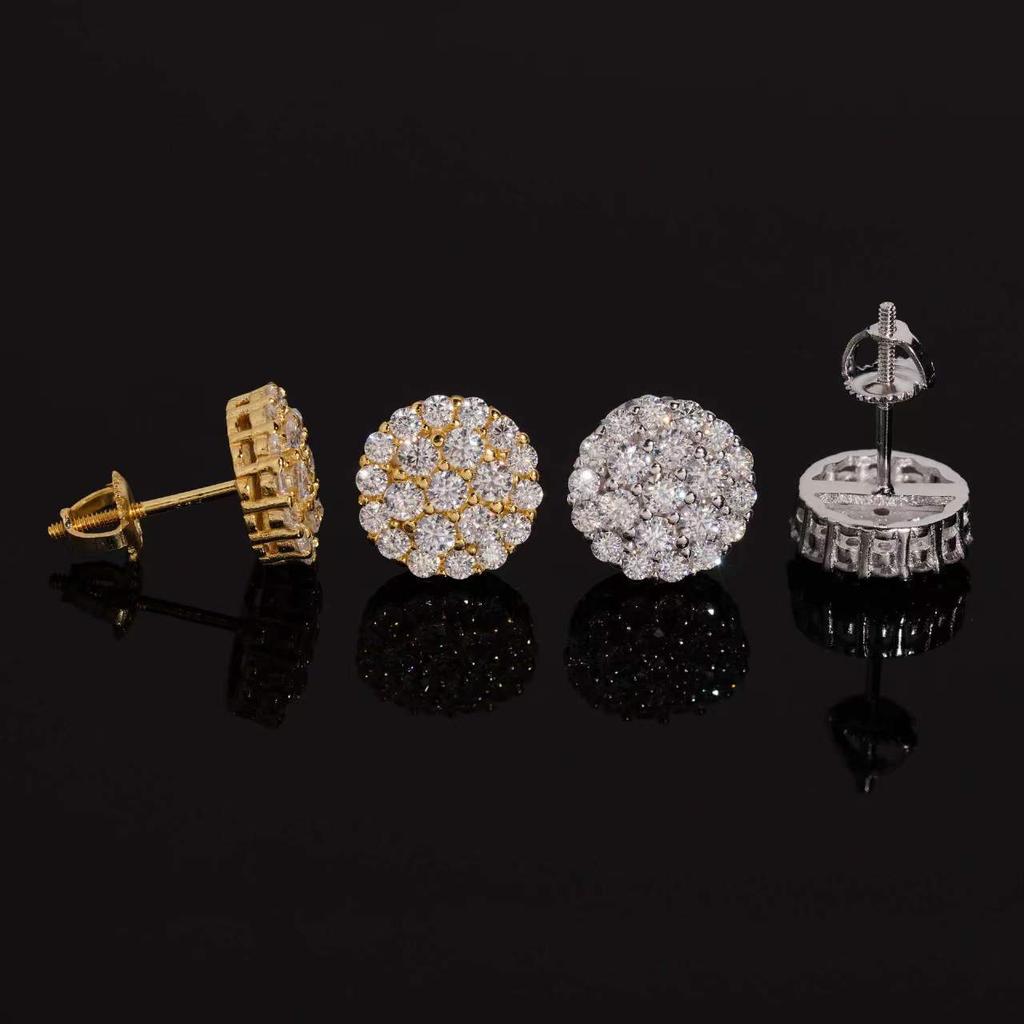 S925 Silver Moissanite Stud Earrings - GRA Certified, Sparkling INS Style, Ideal Gift for Women's Fashion Jewelry