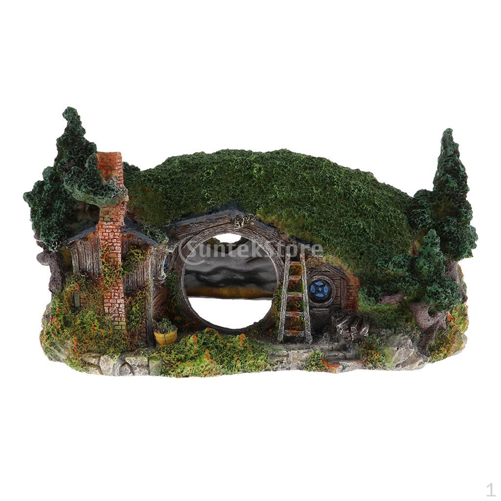 

Творческий аквариум замок смолы аквариум пещера пейзаж украшения украшения