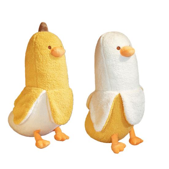 Animal Plush Toy Stereoscopic Adorkable  Birthday Gift Cartoon Banana Duck Sleeping Pillow for Girls