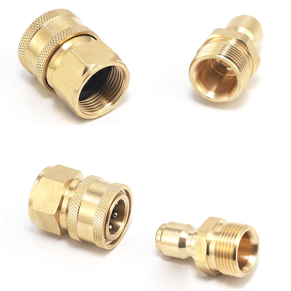 Car Washer Gun Connect G3/8 M22 Fittings Pipe Adapter Connector Pressure Washer Adapter Set Applicable to High Pressure Washer