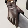 1pair  Black Thickened Gloves Waterproof Windproof Mittens PU Anti-cold Gloves  Autumn