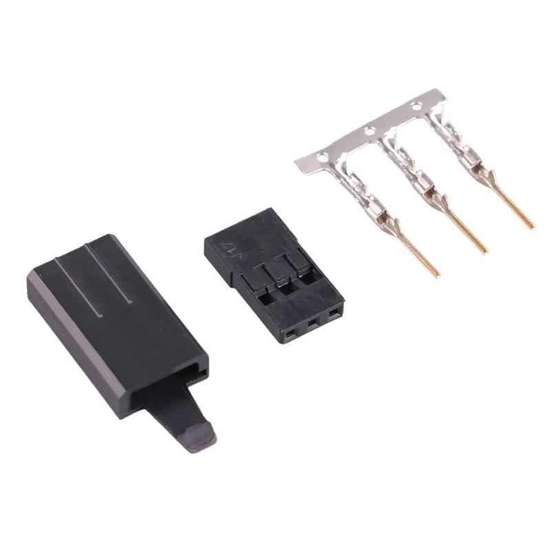 10 Pair Servo Plug Female/Male Extension Connector Receiver Plug Signal Transmission Lock and Pin Set For Futaba JR