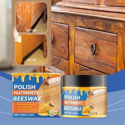 Beeswax Furniture Polish Wood Furniture Moisturizing Cleaning Polishing Agent Deep Cleaning Accumulated Stains.