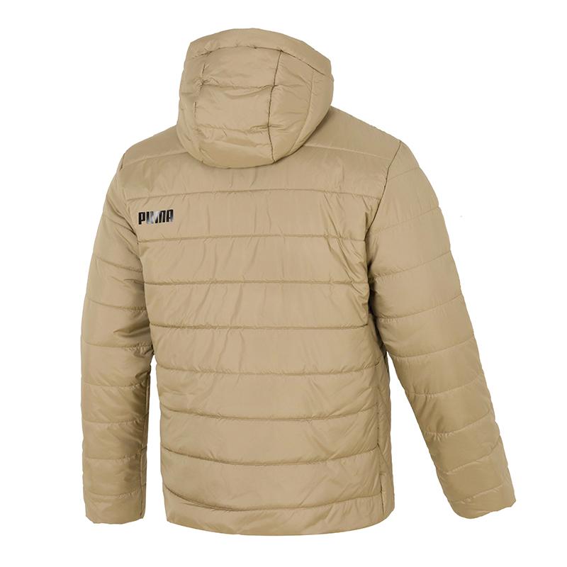 Puma Warm Windproof Comfortable Stylish Lightweight Hooded Cotton Jacket Men jackets Brown 672418-67