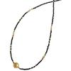Roman Story Black Crystal Necklace for Women, Light Luxury Niche S9Pure Silver Gold Shijia Pearl Collarbone Necklace