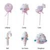 Multicolor Christmas Lollipop Decorations Pink Candy Cane Ice Cream Doughnut Christmas Tree Embellishment Foam Scene Making