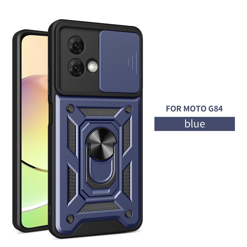 Coque For Motorola Moto G84 Shockproof Case Push Window Lens Coverage Ring Bracket Etui For Motorola Moto G84 Cover