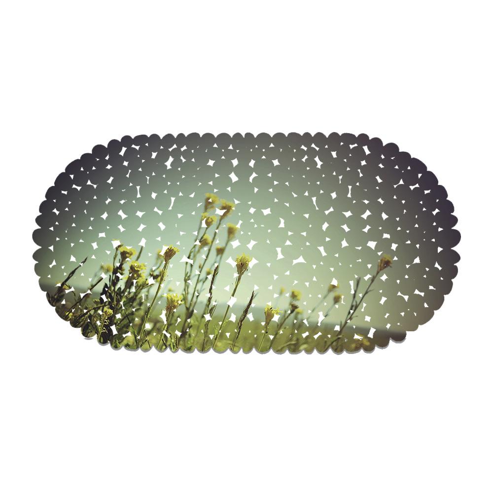 Small Flower Green Plant Map Balcony Bathroom Mat Hydrophobic Non-Slip Door Mat Swimming Pool Public Places Non-Slip Floor Mat