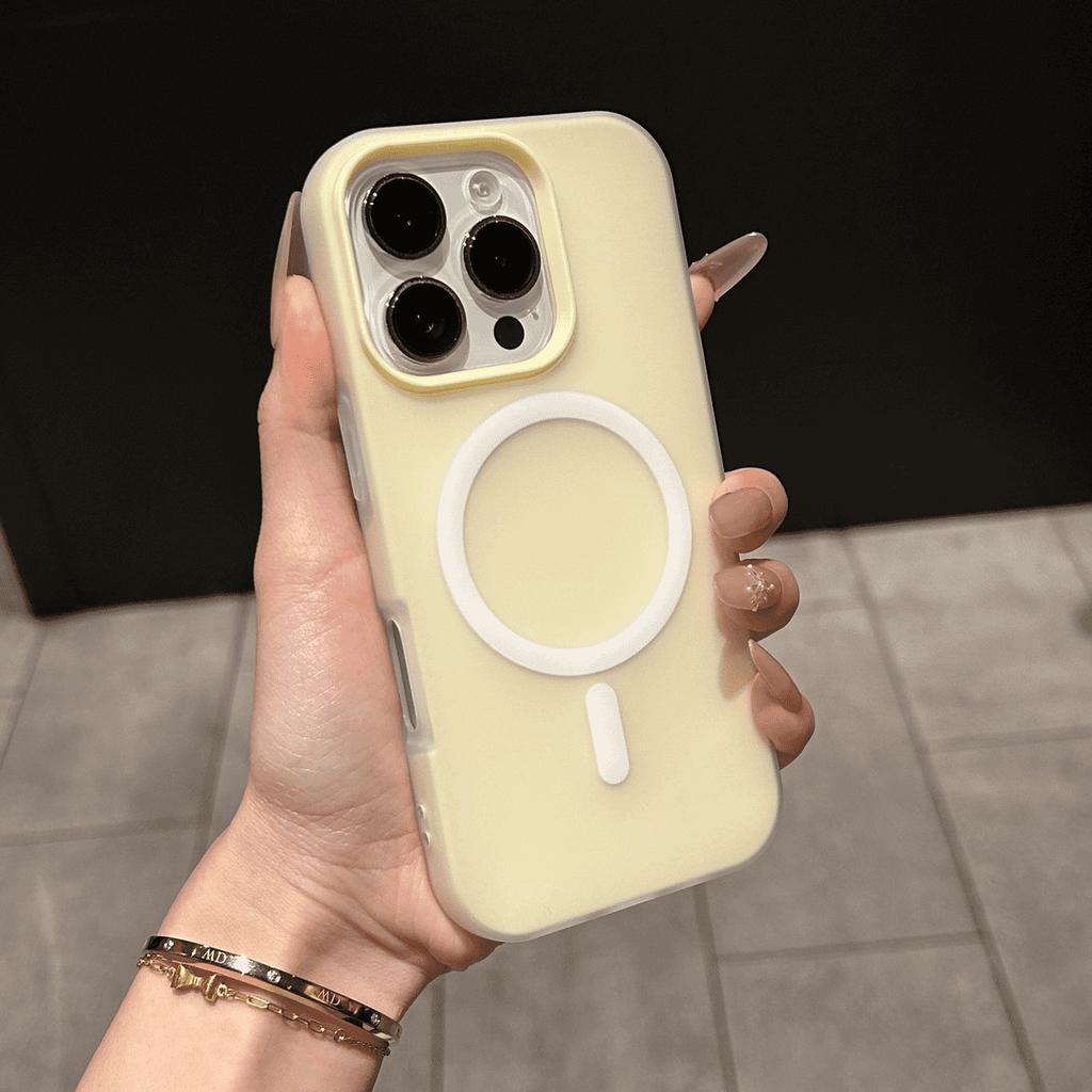 Luxury Wireless Charging ForMagsafe Phone Case ForiPhone 17 Air 11 12 13 14 15 16 Pro Max Magnetic Candy Bumper Matte Cover