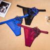 Fashion Seamless Underwear Women's Comfortable Wide Edge Sexy Oily Jacquard Perspective Mesh Low Waist Temptation Thong 2286