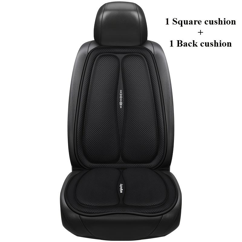 

[2 шт. Подушка для автомобильного сиденья] Набор из 2 шт. Универсальная подушка для автомобильного сиденья + накладка на спинку, Удобная с эффектом снятия давления, Летний прохладный дышащий не душный коврик 2pcs
