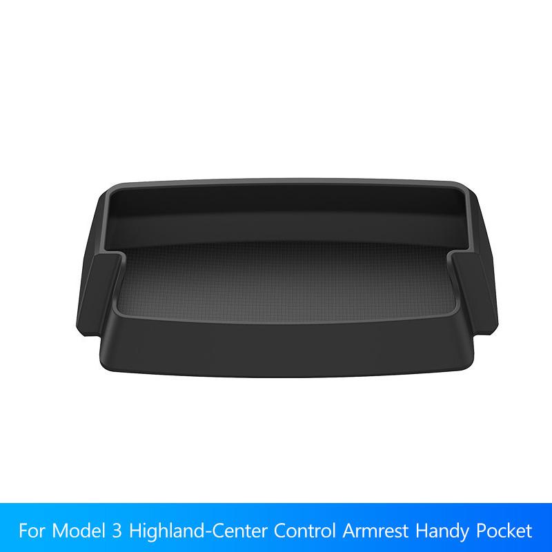 

Center Control Armrest Handy Pocket For Tesla Model 3 Highland Silicone Storage Box Storage Artifact Car Storage Accessories
