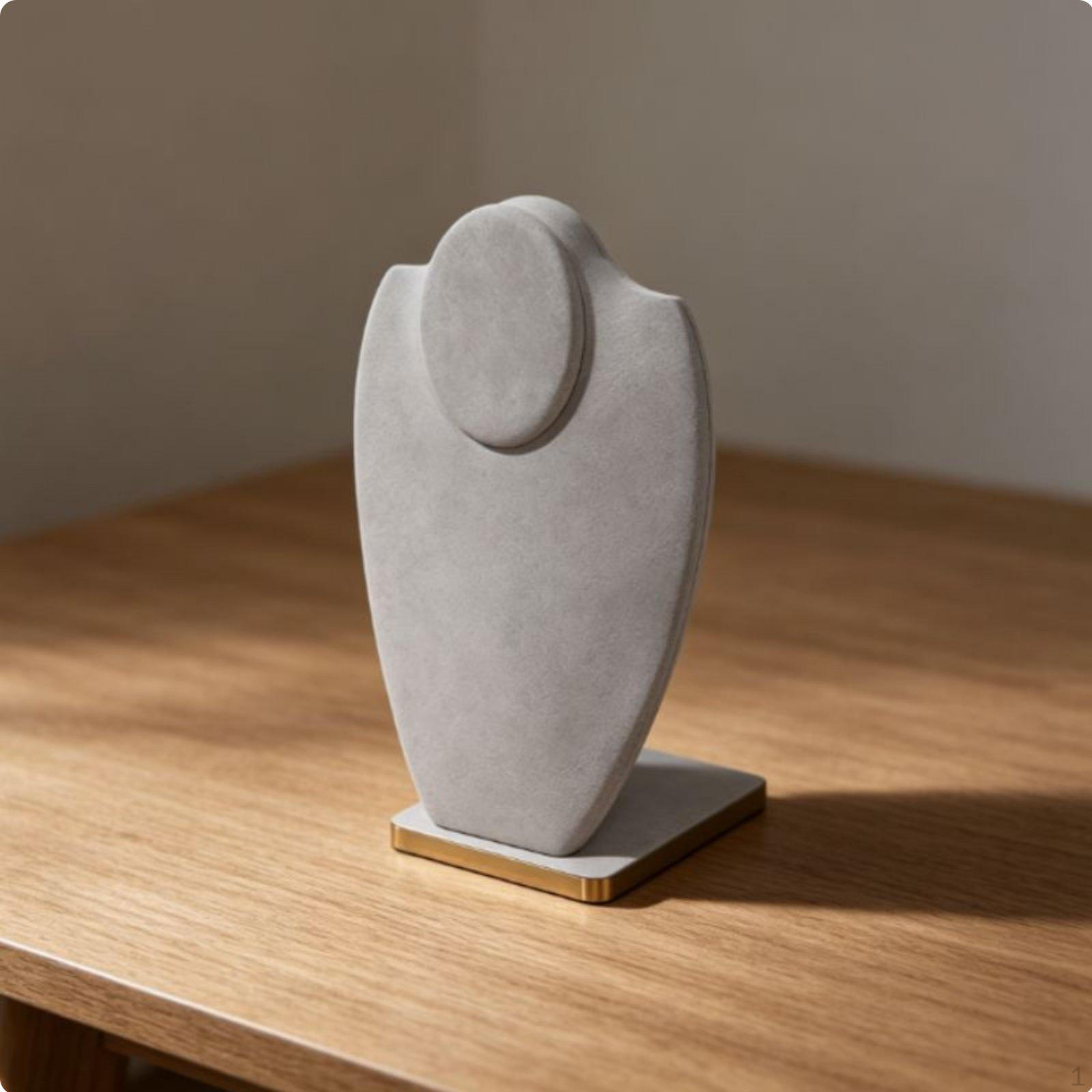 Necklace Display Bust Light Elegant Design Jewelry Mannequin Stand Stable Metal Base Portrait S