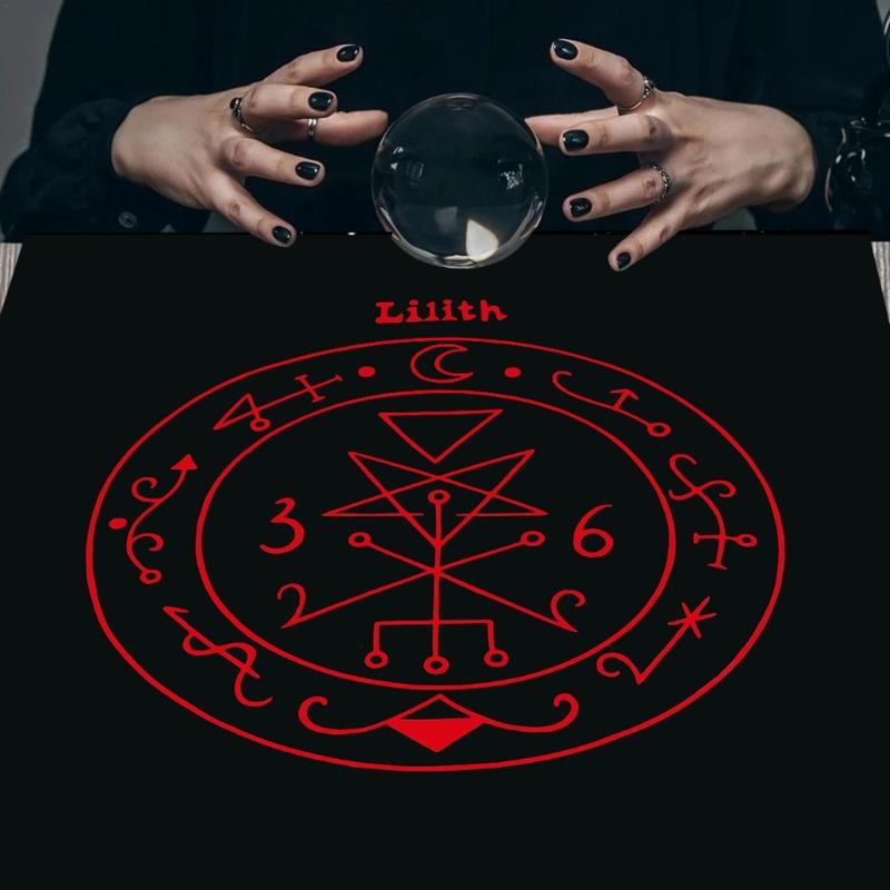 Mysteriöses Symbol Tarotkarten Tischdecke Altartuch Altartuch Wahrsagungen Kartentischdecke Wandteppich Einfach zu verwenden