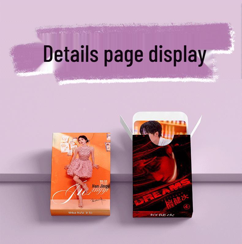Qianxiangyin Laser LOMO Cards & Album Set - 55 Small 3-Inch Cards with Sleeves