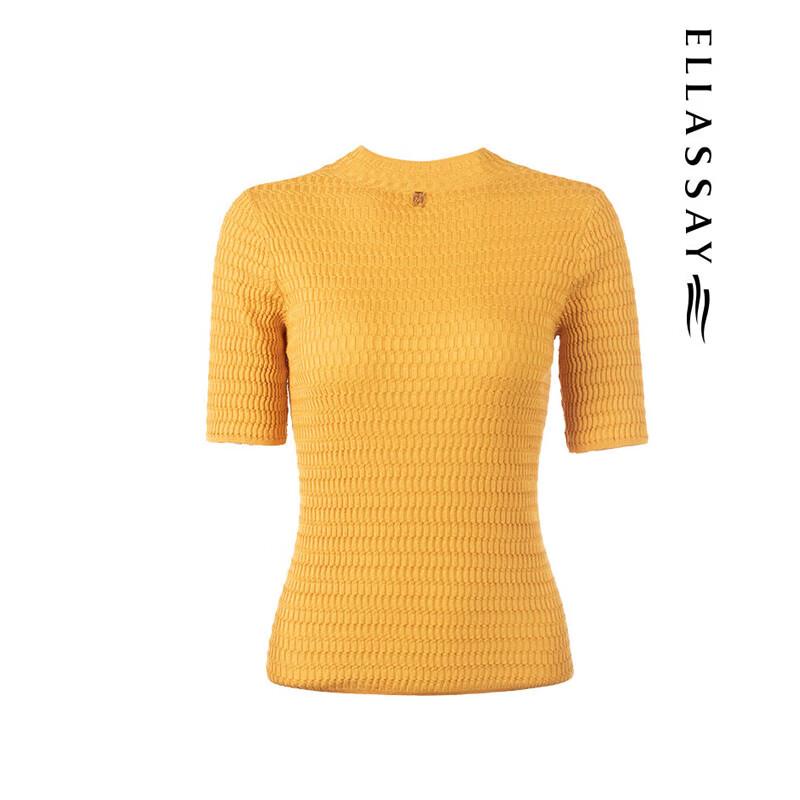 ELLASSAY Women's Mulberry Silk Slim Knit Top