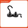 Black Strong Magnetic Hooks for Refrigerator and Door - No Drill Required