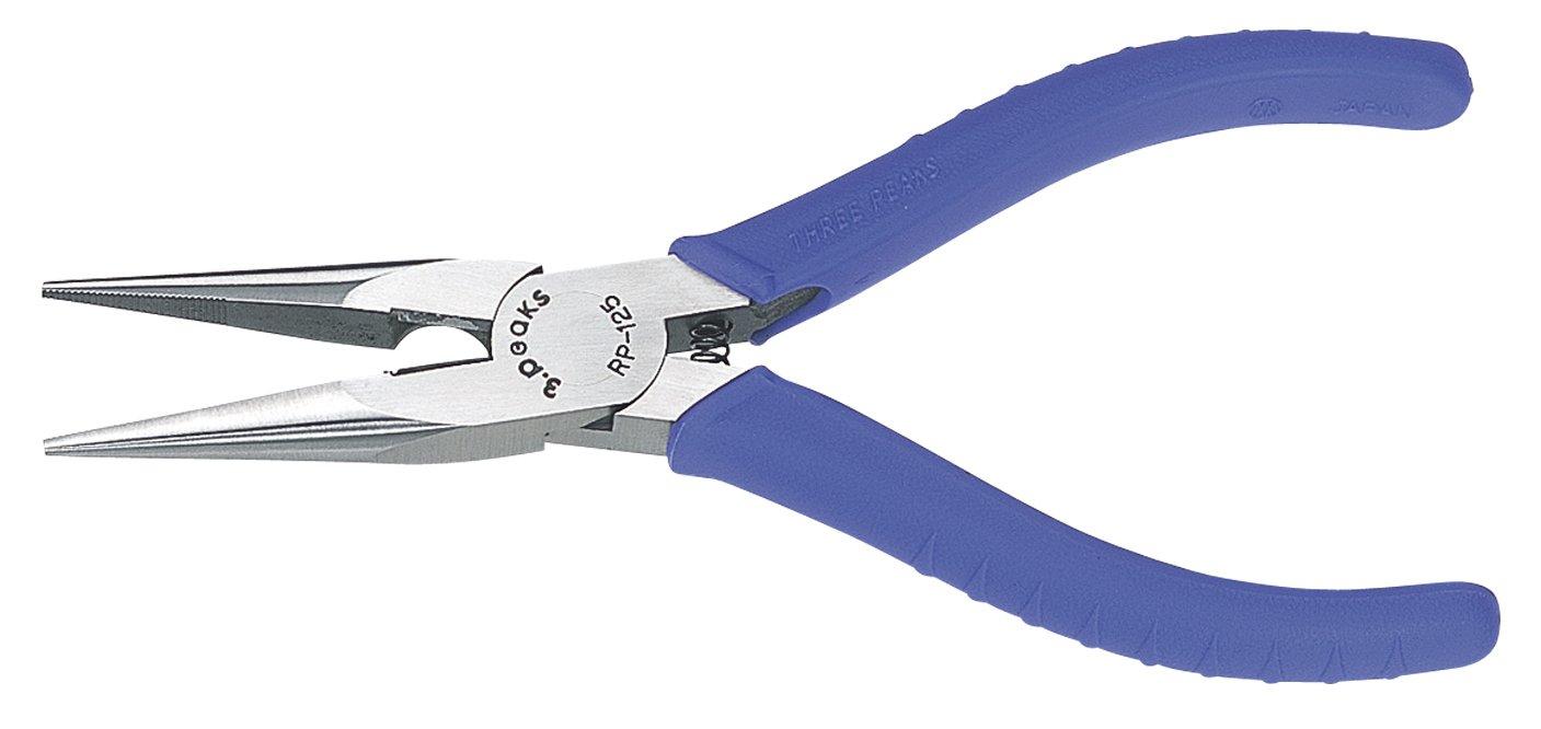 

Three Peaks Giken Pliers with Spring and Molded 3.peaks Needle-Nosed Grip, 125mm, RP-125Z-S синий