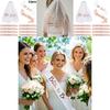 Brautjungfern-Hochzeitsschleier und Schärpen-Set mit semi-handgefertigter Handwerkskunst für Party-Feiern
