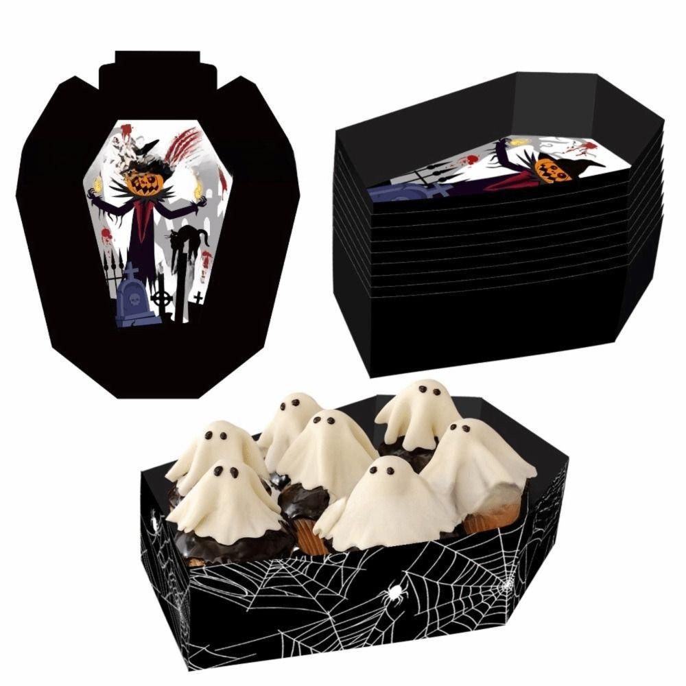 DIY Halloween Food Trays Paper Halloween Popcorn Boxes Food Serving Snack Tray  Trick-or-Treat