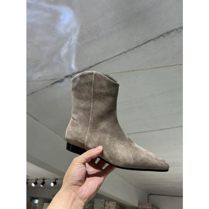 

Винтажные кожаные матовые замшевые ботильоны на остром каблуке и плоской подошве, узкие ботильоны, ковбойские ботинки в стиле вестерн, женские ботинки Мартин 40