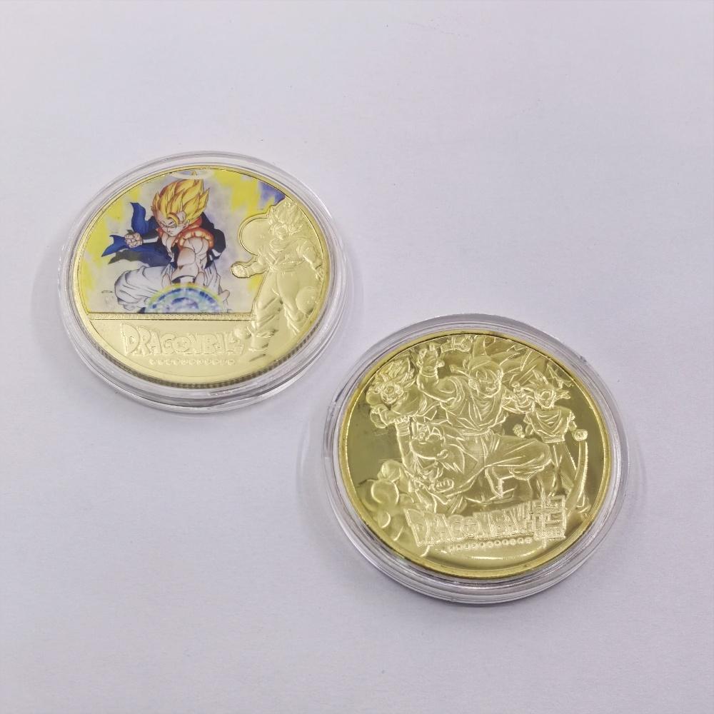 Anime  Z Gold Plated Gold Coin Son Goku Vegeta  Coins Kids Classic Anime Peripherals Collection Toy Souvenir
