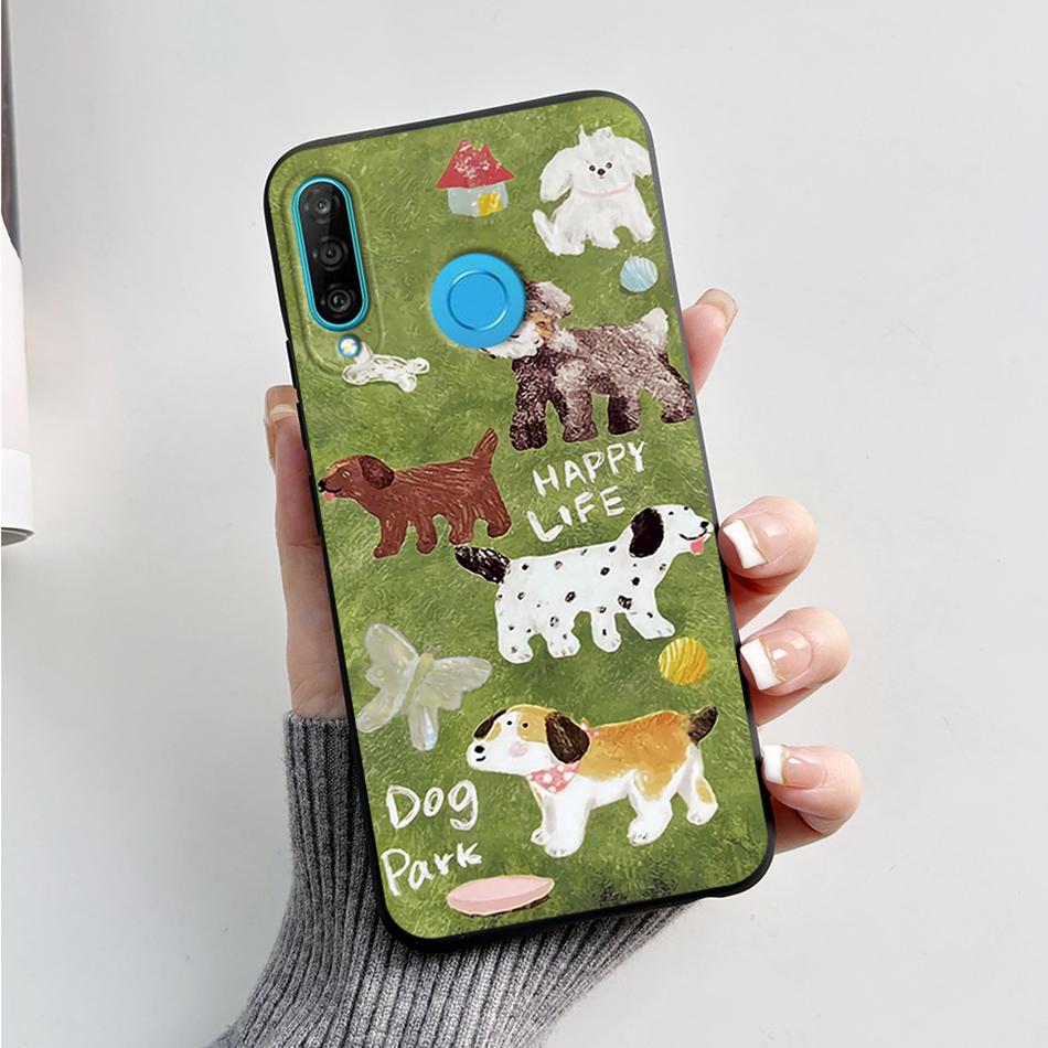 Für Huawei P30 Lite Hülle Niedlicher Bär Cartoon Frosch Weiche Matte Silikon Handyhüllen Für Huawei P30 P30Lite P30Pro P 30 Lite Pro Cover
