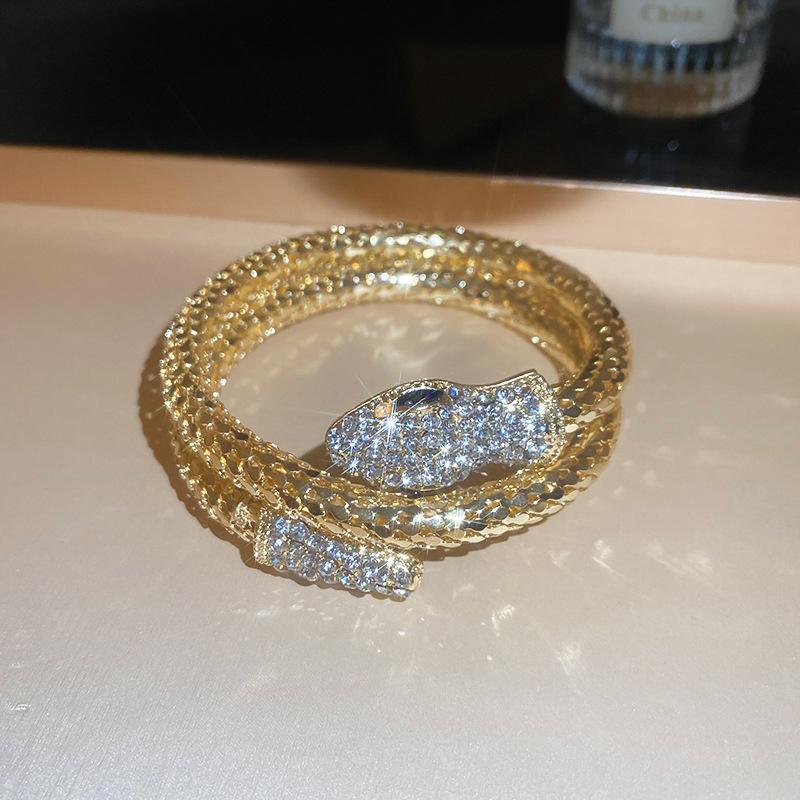 Змеиный браслет-ожерелье с бриллиантами атмосферная цепочка на ключицы цепочка на шею темпераментная женская