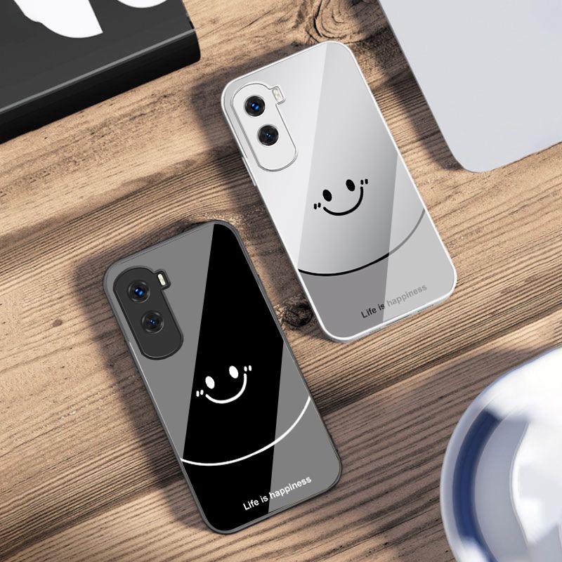 Life is about being happy For Honor 30 50 50SE 70 Pro 90 200 200Pro Magic 4 5 7 Lite X9c Smart X50i Plus X9 X30 Glass Phone Case