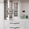 Aluminum Alloy Cabinet Pull Handle Multiple Sizes Brushed Wardrobe Door Pull Long-bar Sleek Curved Furniture Handle