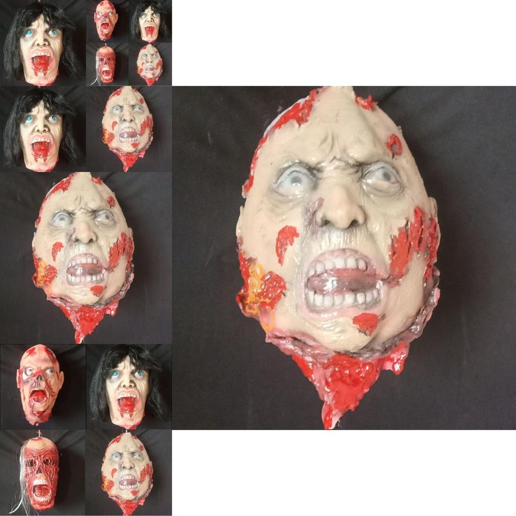 Spooky Ghostly Head Hanging Decoration For Halloween Haunted House Setup