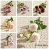Realistic Silk Roses Flowers Plastic Simulated Rose Artificial Roses Bouquet  Home Garden Decor
