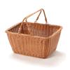 Picnic Basket, Cherry Blossom Viewing Basket, Basket Storage, Plastic Handles, Lunch Basket, Two Handles, Cute for Beach, Camping, and Picnics (L