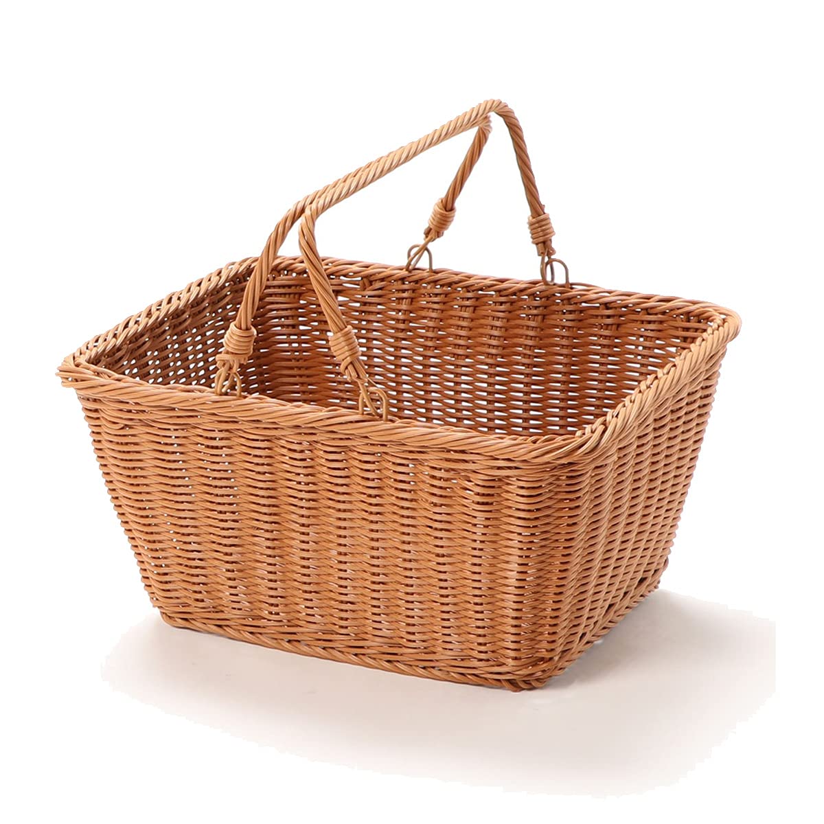 

Picnic Basket, Cherry Blossom Viewing Basket, Basket Storage, Plastic Handles, Lunch Basket, Two Handles, Cute for Beach, Camping, and Picnics (L