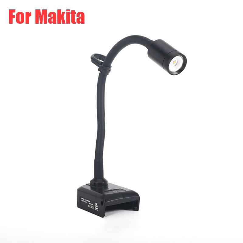Hose Adjustable LED Light For Dewalt For Maikta/Bosch/Milwaukee/Black&Decker/Craftsman 18V Li-ion Battery Long-neck Flashlight