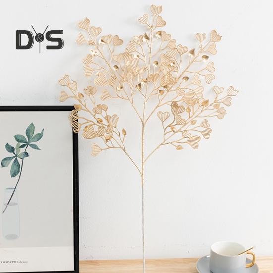 Jemné zpracování Imitace rostliny Umělá rostlina Premium Golden Ginkgo Leaves odolná vůči povětrnostním vlivům