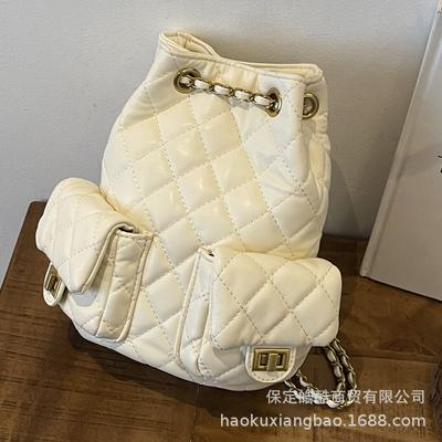 Koreanische Nischenmode Xiaoxiangfeng Tasche Damen neuer Diamantketten Rucksack 2025 einfache lässige Umhängetasche